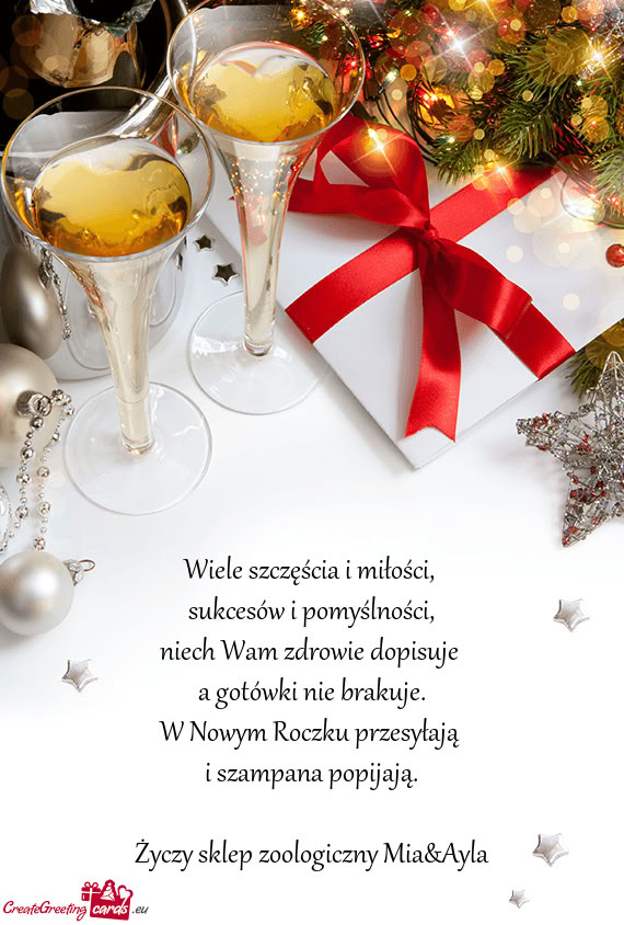 Wiele szczęścia i miłości,   sukcesów i pomyślności,  niech Wam zdrowie