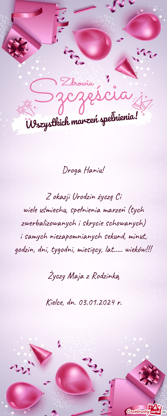 Wiele uśmiechu, spełnienia marzeń (tych zwerbalizowanych i skrycie schowanych)