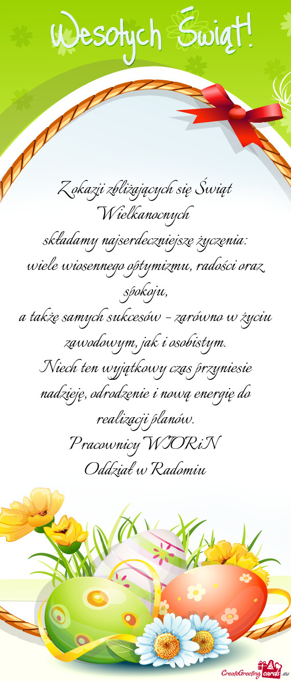 Wiele wiosennego optymizmu, radości oraz spokoju