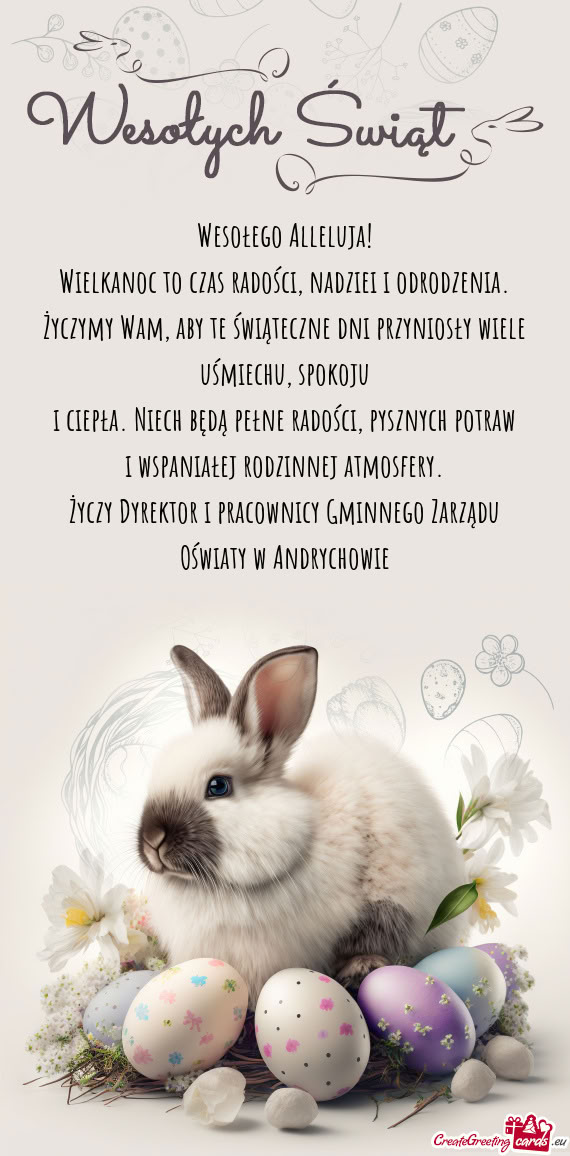 Wielkanoc to czas radości, nadziei i odrodzenia. Życzymy Wam, aby te świąteczne dni przyniosły