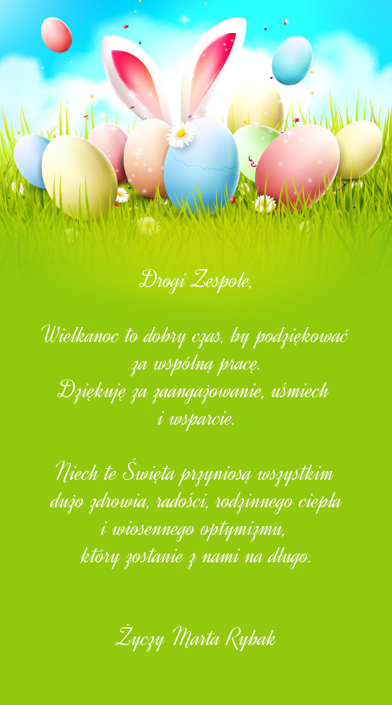 Wielkanoc to dobry czas, by podziękować