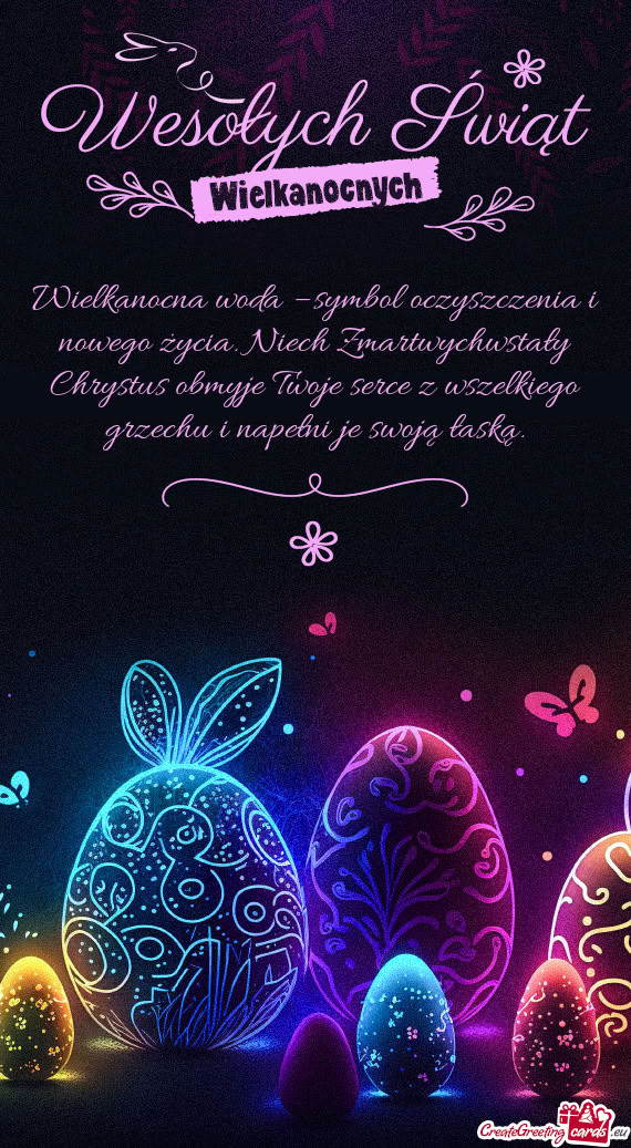 Wielkanocna woda – symbol oczyszczenia i nowego życia. Niech Zmartwychwstały Chrystus obmyje Two