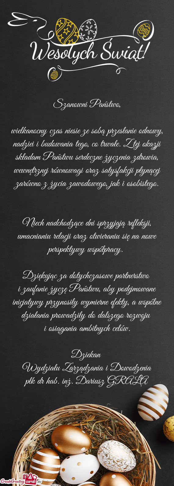 Wielkanocny czas niesie ze sobą przesłanie odnowy, nadziei i budowania tego, co trwałe. Z tej oka