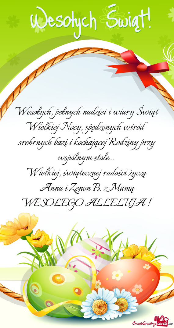 Wielkiej, świątecznej radości życzą