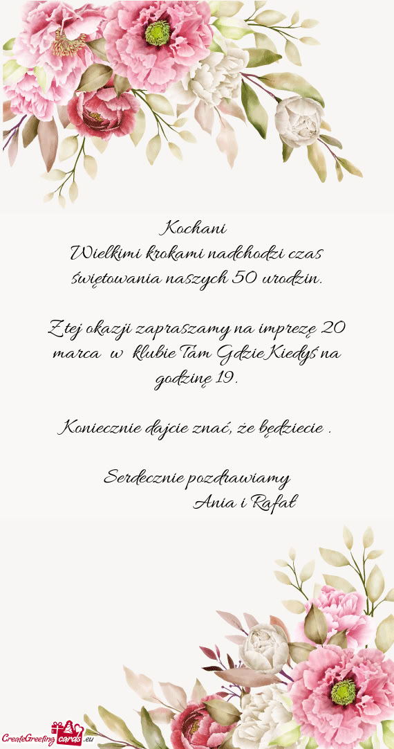 Wielkimi krokami nadchodzi czas świętowania naszych 50 urodzin