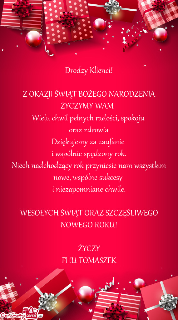 Wielu chwil pełnych radości, spokoju