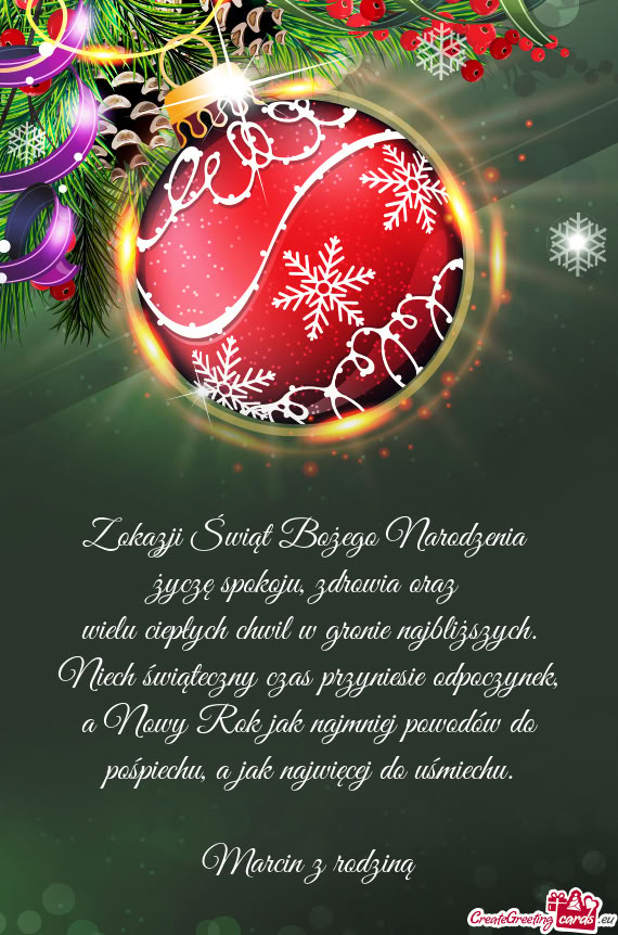 Wielu ciepłych chwil w gronie najbliższych