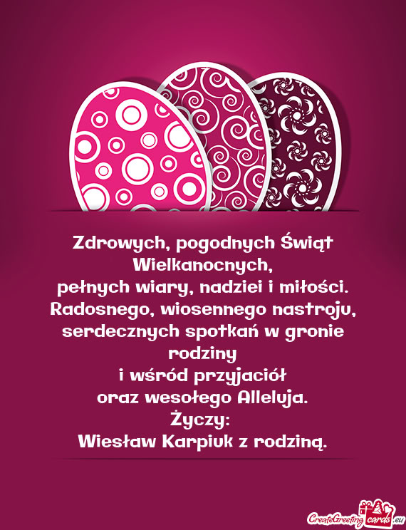 Wiesław Karpiuk z rodziną