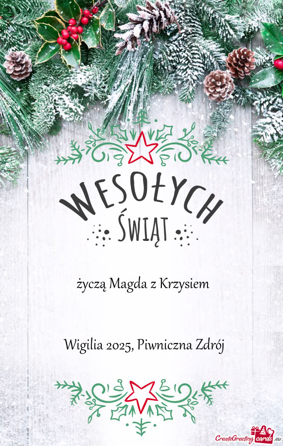 Wigilia 2025, Piwniczna Zdrój