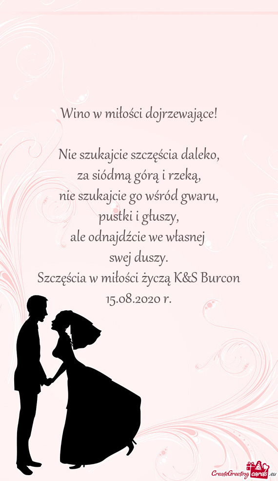 Wino w miłości dojrzewające