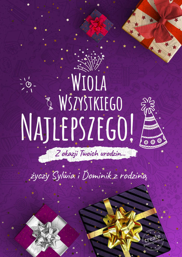 Wiola Wszystkiego najlepszego z okazji urodzin Sylwia i Dominik z rodziną