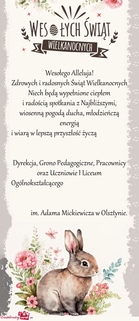 Wiosenną pogodą ducha, młodzieńczą energią