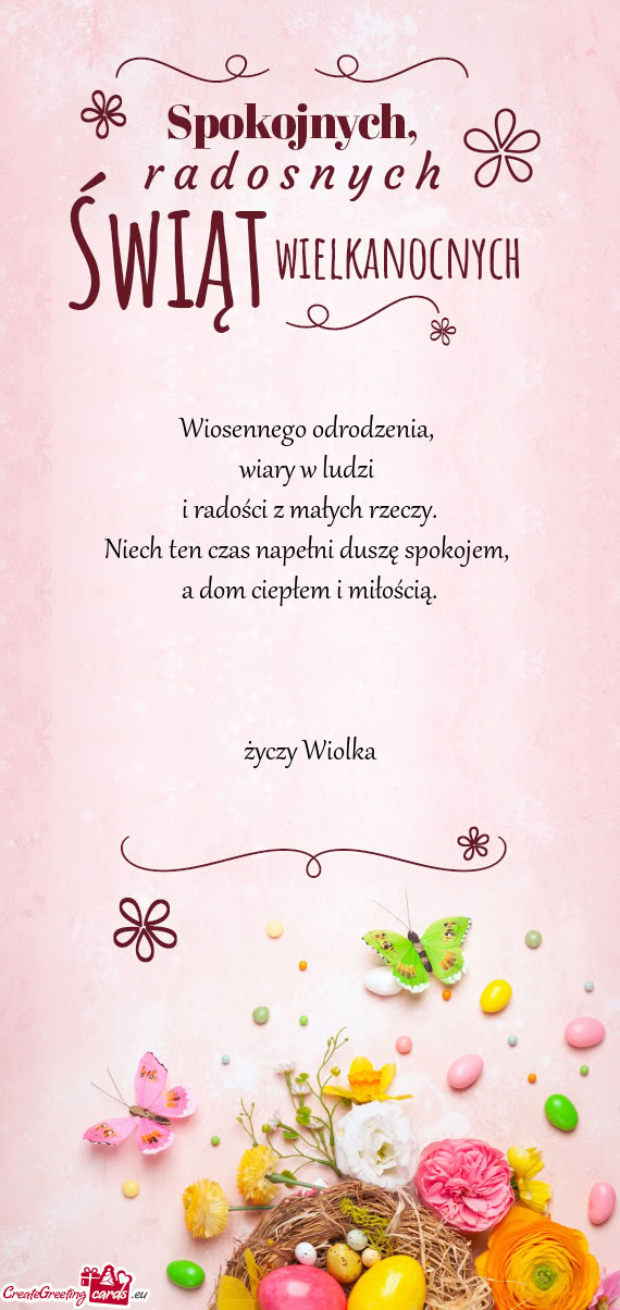 Wiosennego odrodzenia