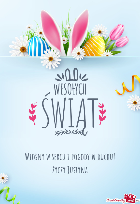 Wiosny w sercu i pogody w duchu! Justyna