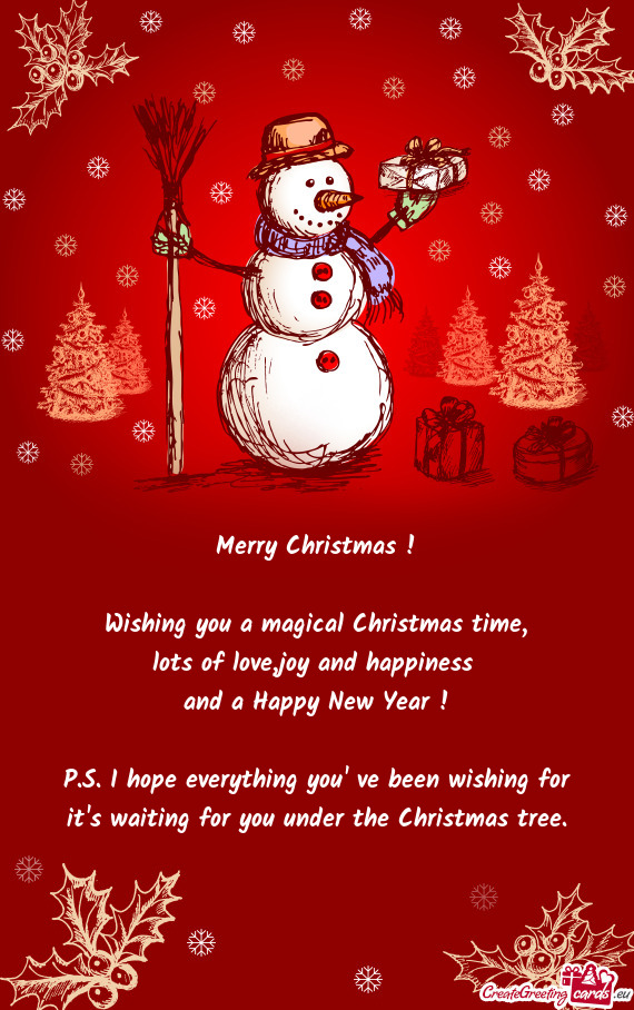 Wishing you a magical Christmas time