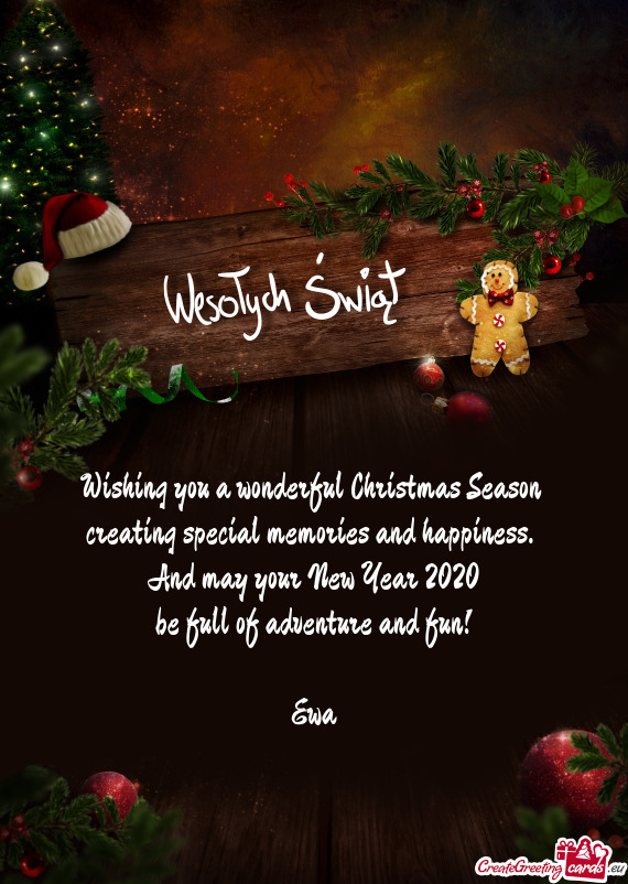 Wishing you a wonderful Christmas Season   creating
