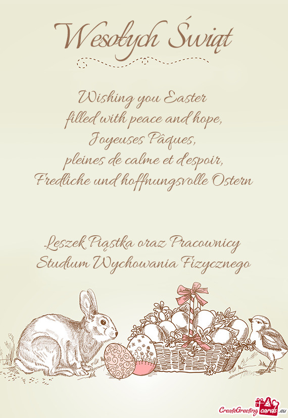 Wishing you Easter