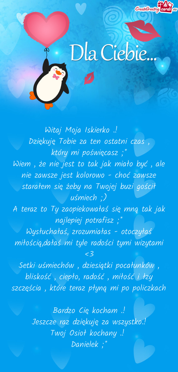 Witaj Moja Iskierko .! ❤️