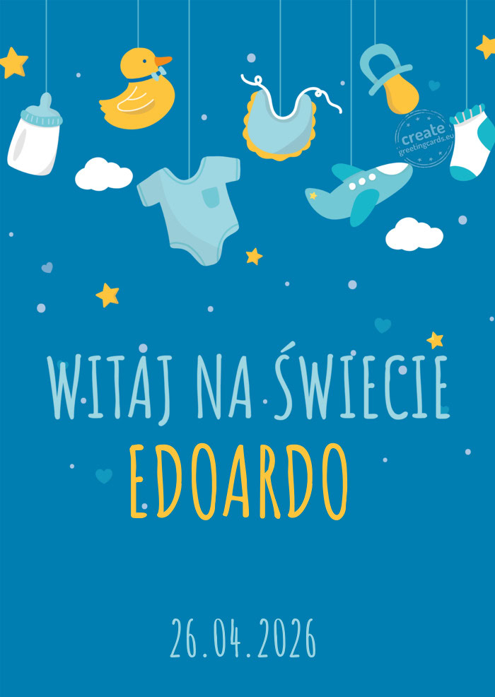 Witaj na świecie EDOARDO. 26.04.2026