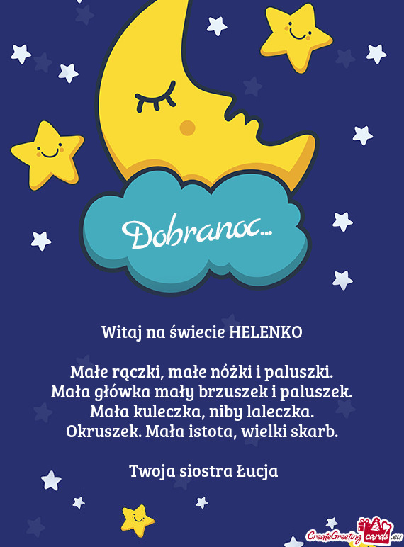 Witaj na świecie HELENKO