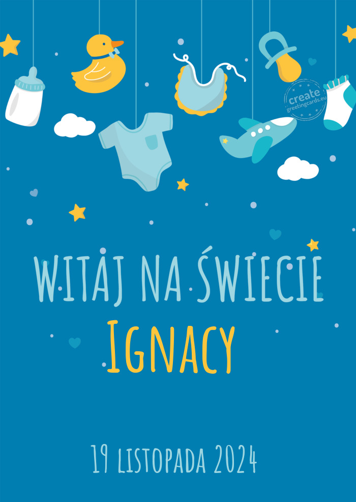 Witaj na świecie Ignacy. 19 listopada 2024