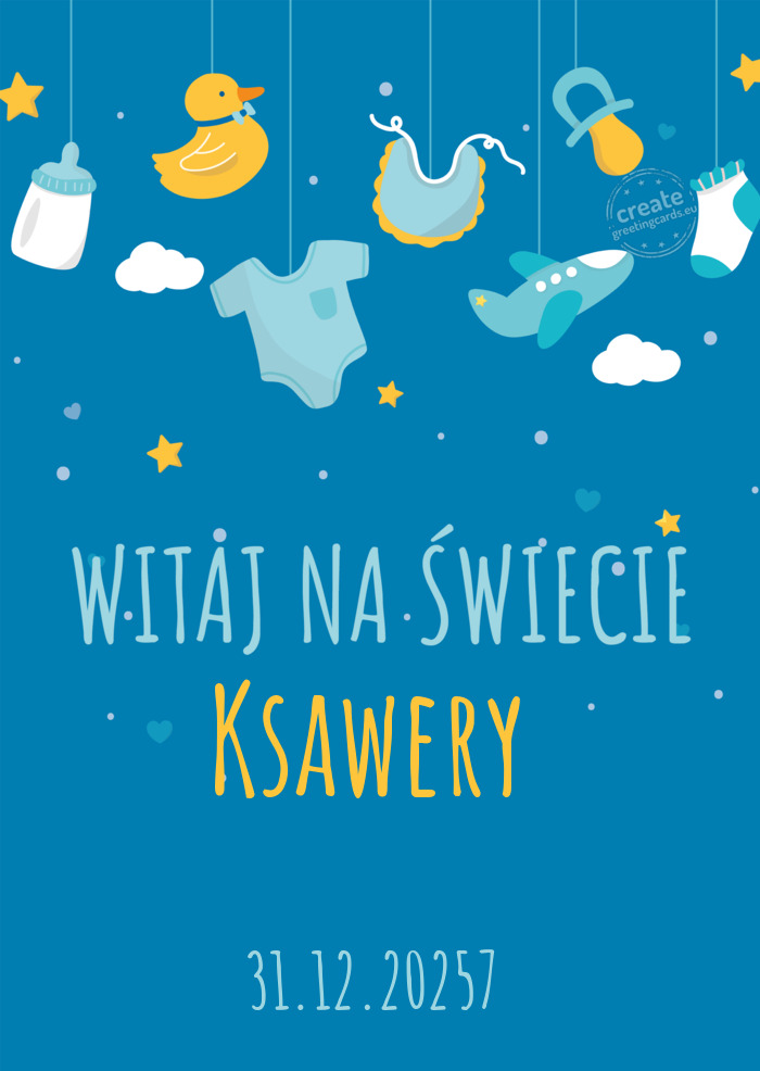 Witaj na świecie Ksawery. 31.12.20257