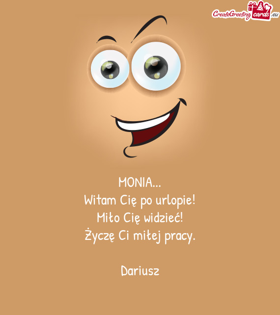 Witam Cię po urlopie