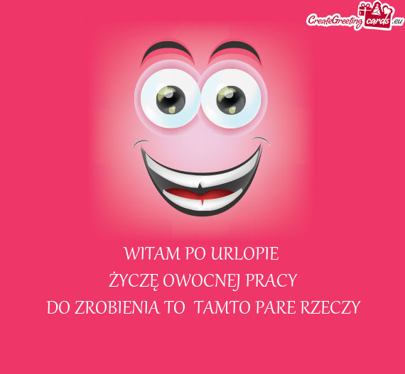 WITAM PO URLOPIE