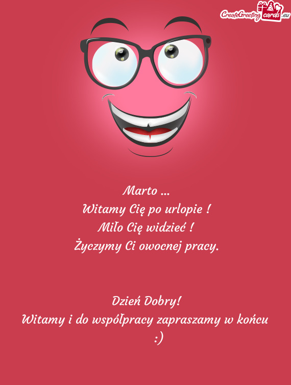 Witamy i do współpracy zapraszamy w końcu