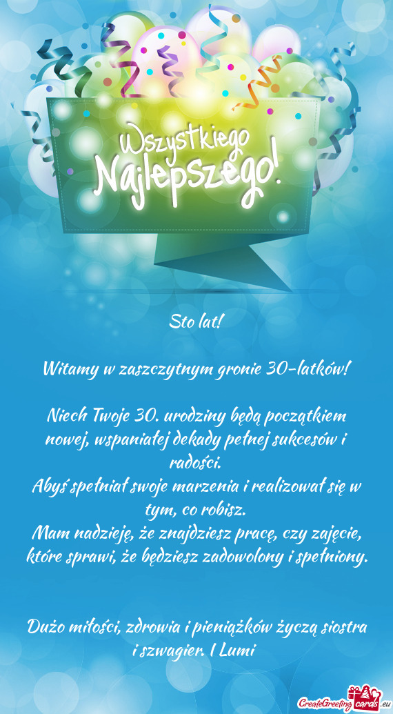 Witamy w zaszczytnym gronie 30-latków