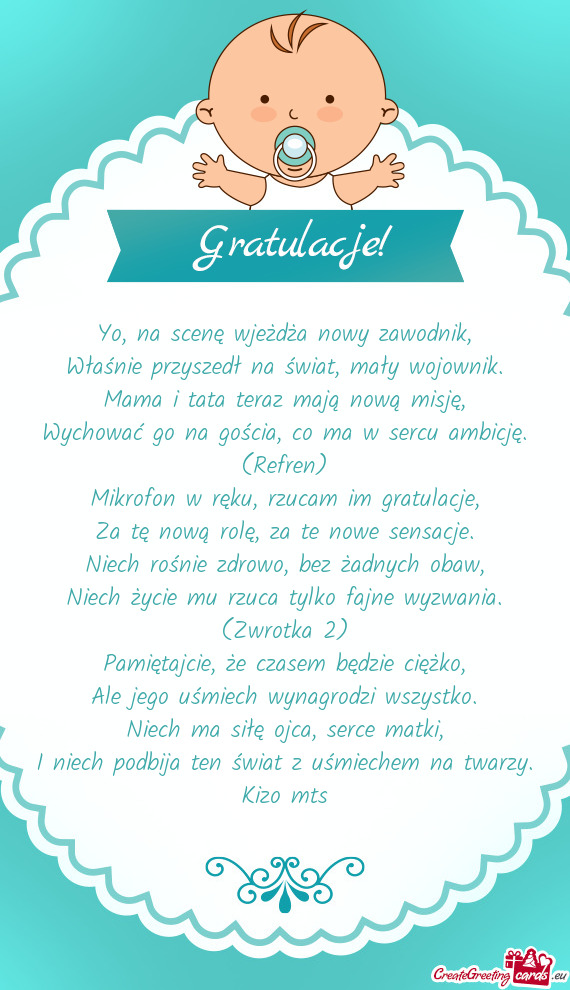 Właśnie przyszedł na świat, mały wojownik