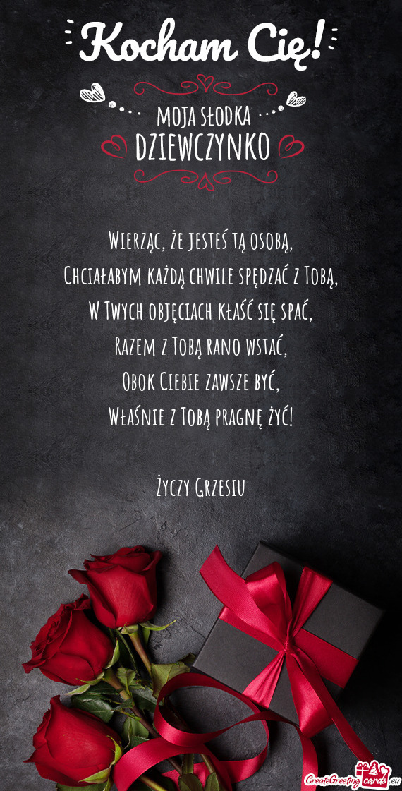 Właśnie z Tobą pragnę żyć! Grzesiu