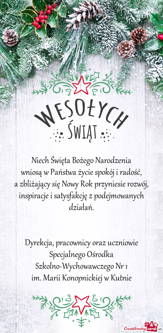 Wniosą w Państwa życie spokój i radość