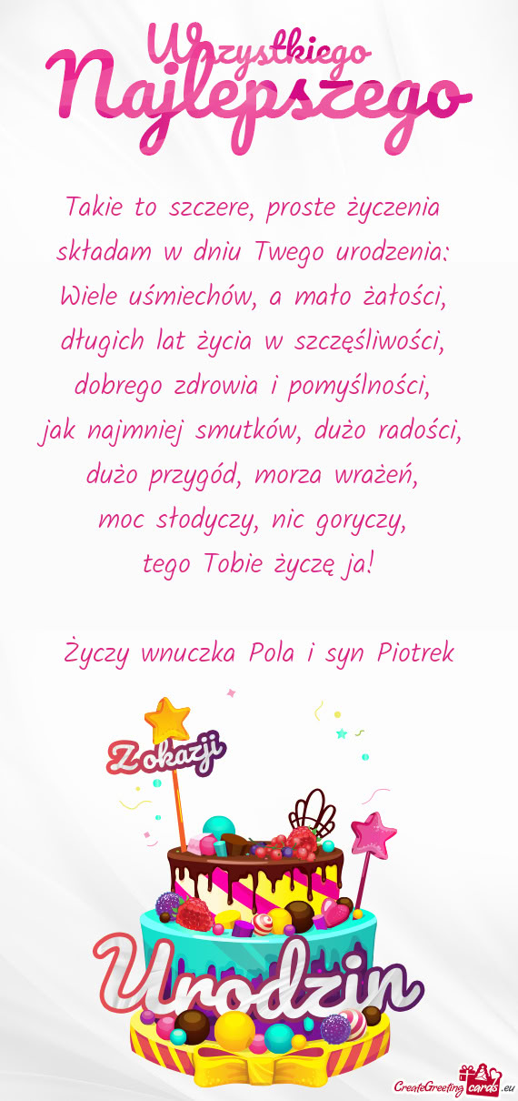 Wnuczka Pola i syn Piotrek