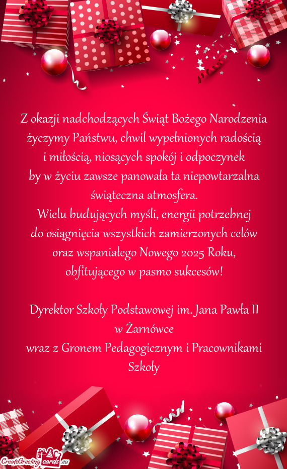 Wraz z Gronem Pedagogicznym i Pracownikami Szkoły