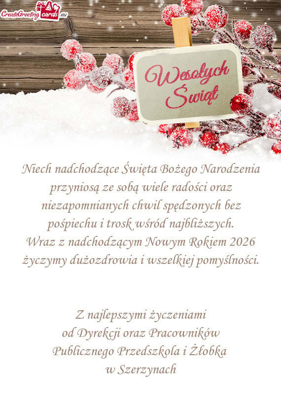 Wraz z nadchodzącym Nowym Rokiem 2026 życzymy dużozdrowia i wszelkiej pomyślności