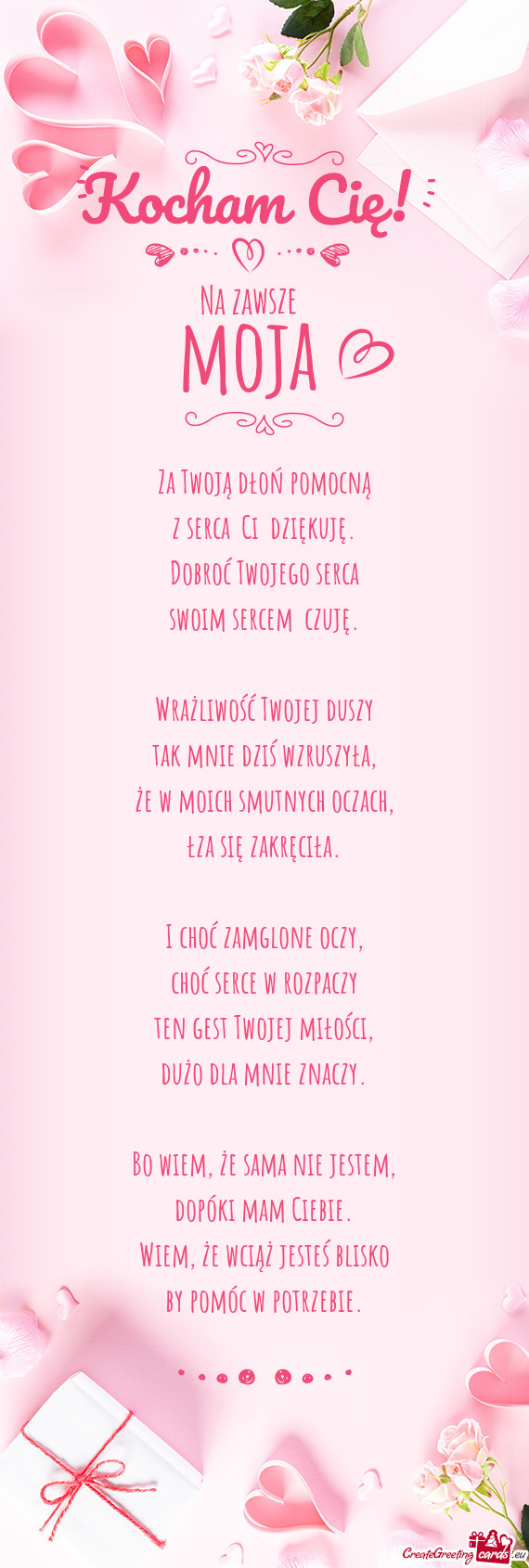 Wrażliwość Twojej duszy tak mnie dziś wzruszyła