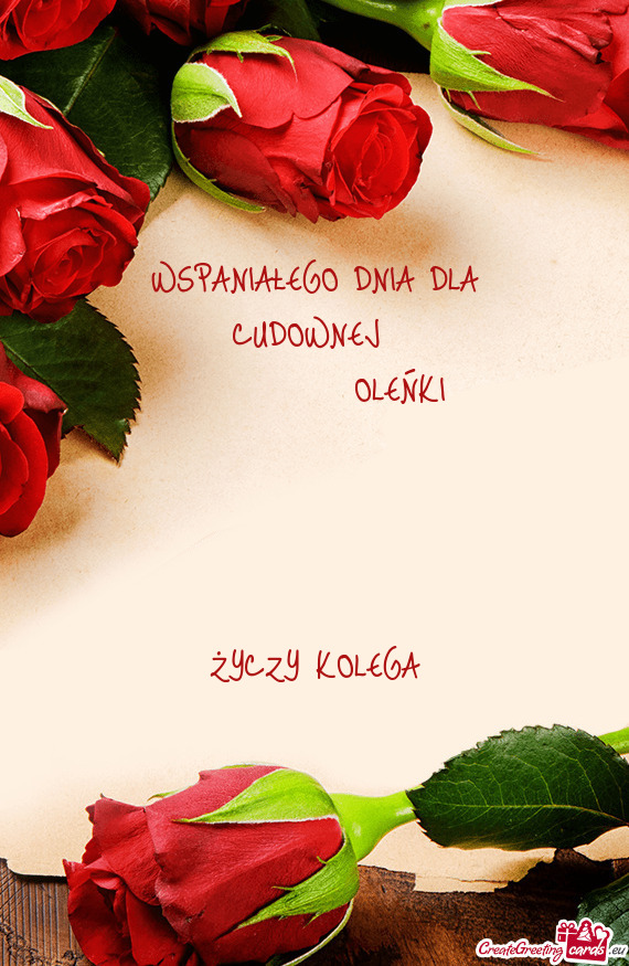 WSPANIAŁEGO DNIA DLA CUDOWNEJ