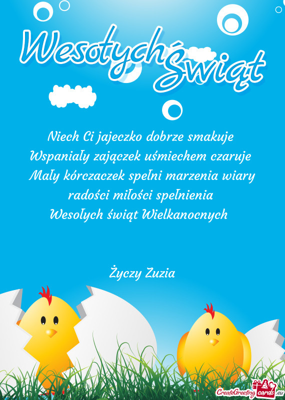 Wspaniały zajączek uśmiechem czaruje