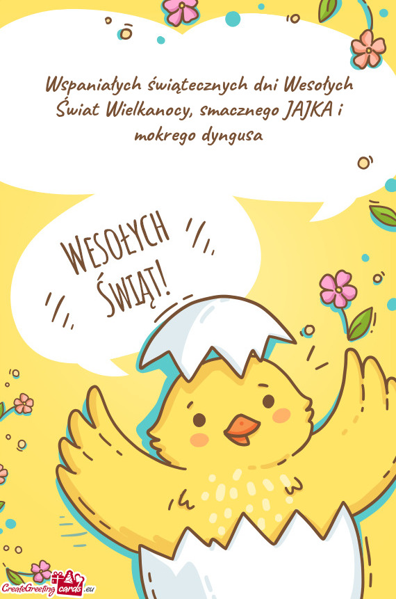 Wspaniałych świątecznych dni Wesołych Świat Wielkanocy