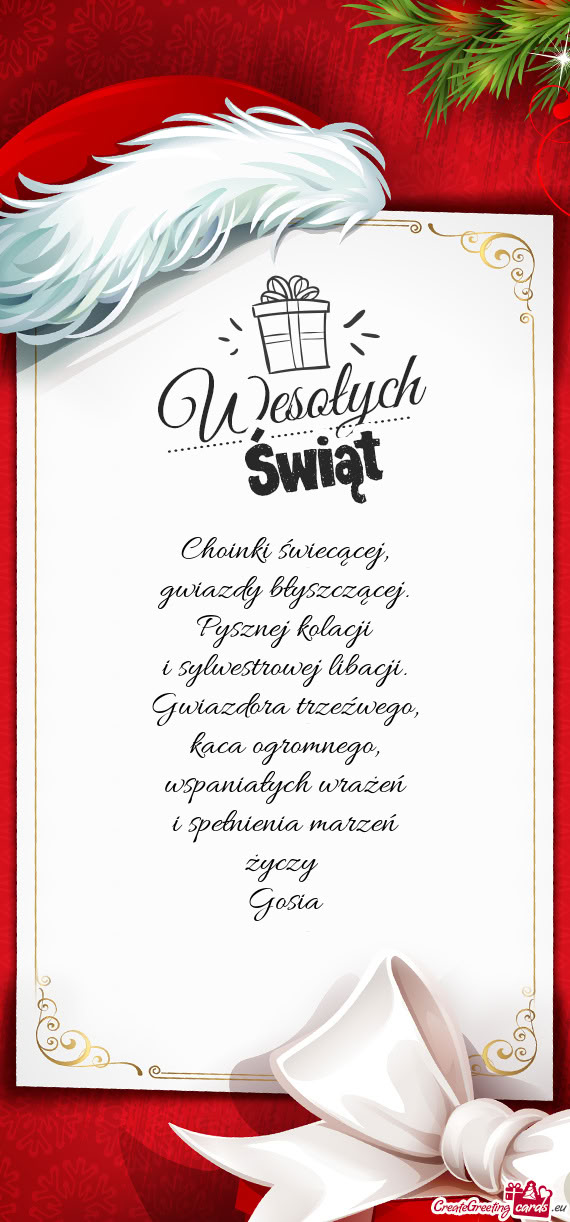 Wspaniałych wrażeń i spełnienia marzeń Gosia