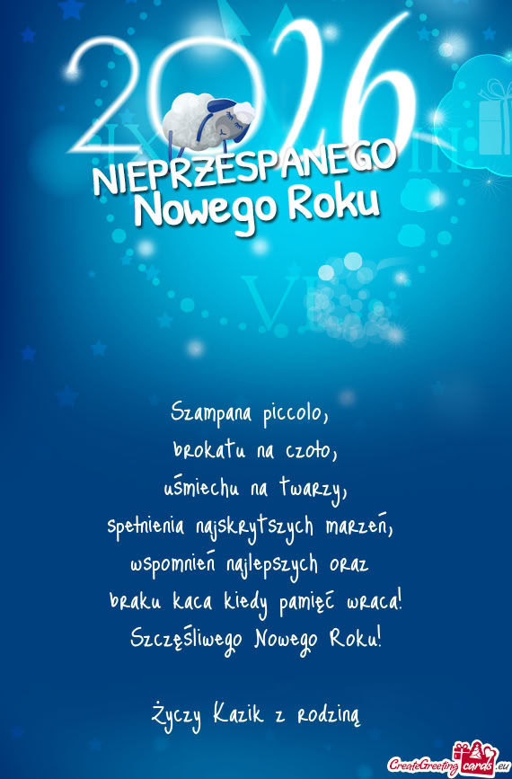 Wspomnień najlepszych oraz braku kaca kiedy pamięć wraca! Szczęśliwego Nowego Roku! Ż