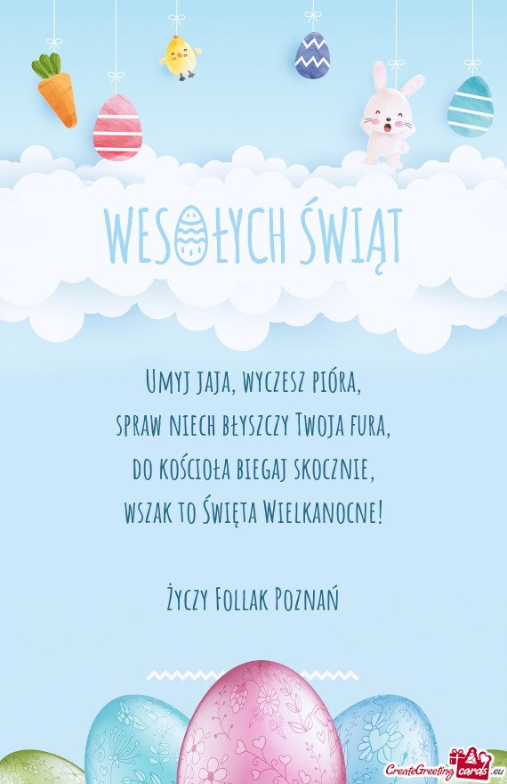 Wszak to Święta Wielkanocne! Follak Poznań