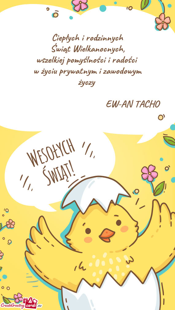 Wszelkiej pomyślności i radości w życiu prywatnym i zawodowym