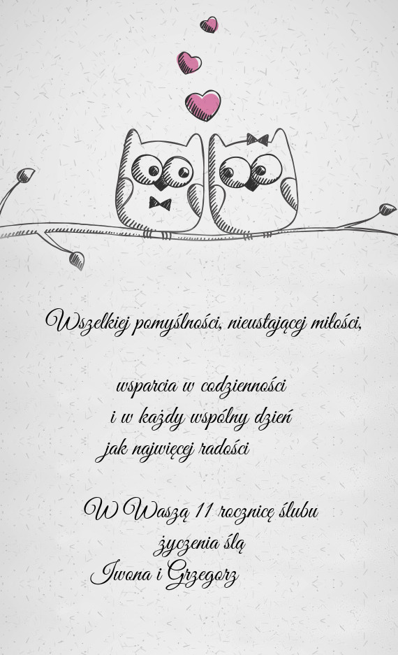 Wszelkiej pomyślności, nieustającej miłości