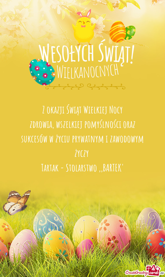 Wszelkiej pomyślności oraz sukcesów w życiu prywatnym i zawodowym Tartak - Stolarstw