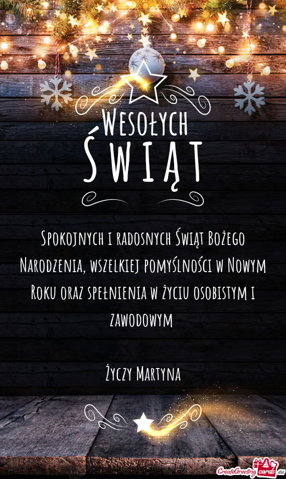 Wszelkiej pomyślności w Nowym Roku oraz spełnienia w życiu osobistym i zawodowym  Mar