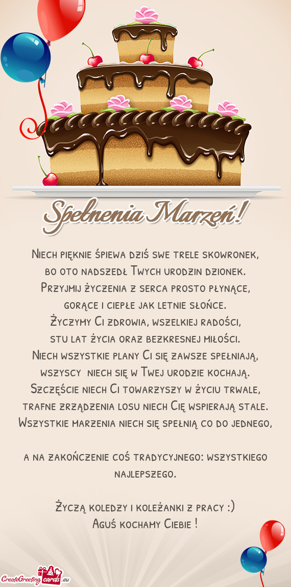 Wszyscy niech się w Twej urodzie kochają