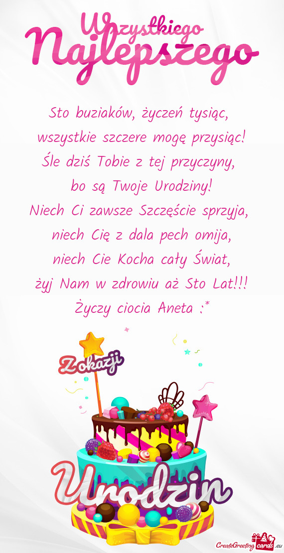 Wszystkie szczere mogę przysiąc! Śle dziś Tobie z tej przyczyny