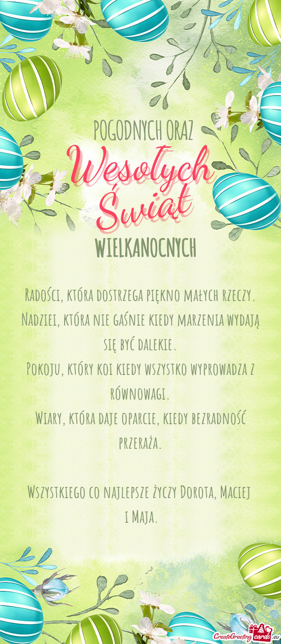 Wszystkiego co najlepsze Dorota, Maciej